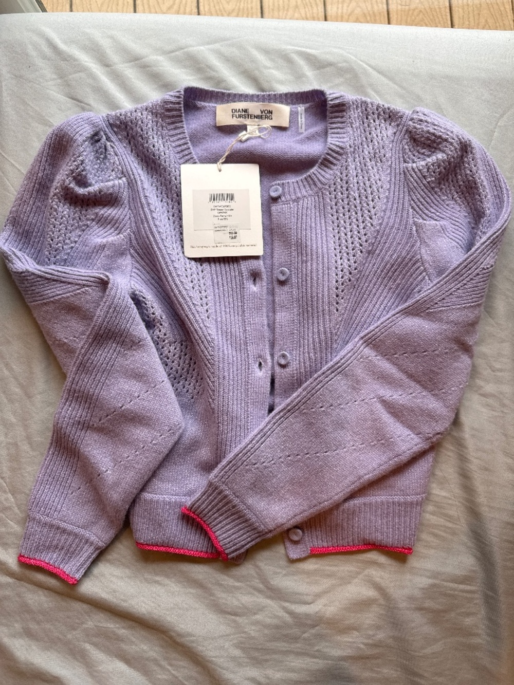 A beautiful purple cardigan